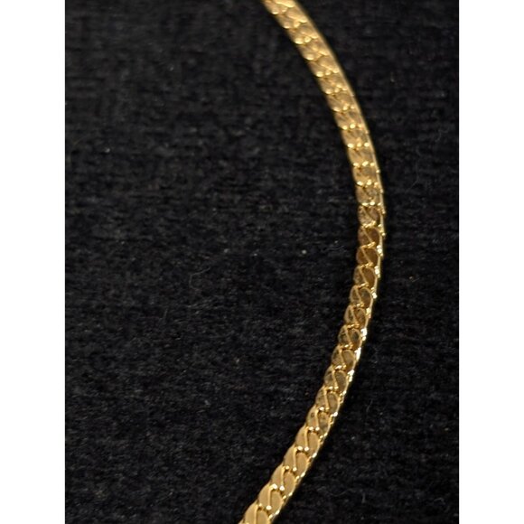 Vintage Clear Rhinestone Cascade Curved Bar Herringbone Choker Necklace 17 in - Picture 7 of 12